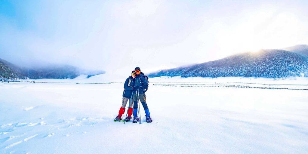 give a snowshoe hike in the Sibillini mountains