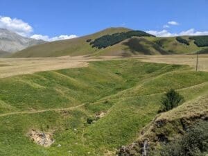 Mergani ditch in spring Castelluccio di Norcia Piangrande